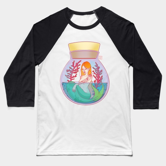 Mermaid Baseball T-Shirt by SeriSeli